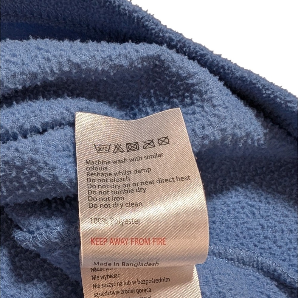 Mountain Warehouse Fleece Blue Quarter Zip Chest Logo Long Sleeve Womens Sixteen - Picture 9 of 12